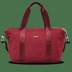 Duża torba damska ROSELLA z funkcją poszerzania DARK RED. Czerwone torby na laptopa damskie Wings, bez wzorów, z materiału, duże. Za 169.90 zł.