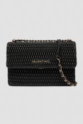 VALENTINO Czarna torebka damska Frequency Re Flap Bag. Czarne listonoszki damskie Valentino by Mario Valentino, bez wzorów, ze skóry ekologicznej, bez dodatków. W wyprzedaży za 341.99 zł.