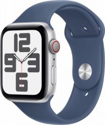 Smartwatch Apple Watch SE GPS 44mm Silver Alu Sport M/L Niebieski (MXGQ3QF/A). Niebieskie zegarki smartwatch Apple, bez wzorów. Za 1,452.43 zł.