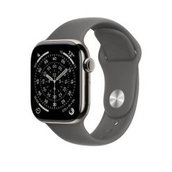 Zegarek smartwatch Apple Series 11 Tytanowy Szary. Szare, cyfrowe zegarki męskie Apple, bez wzorów. Za 4,818.50 zł.