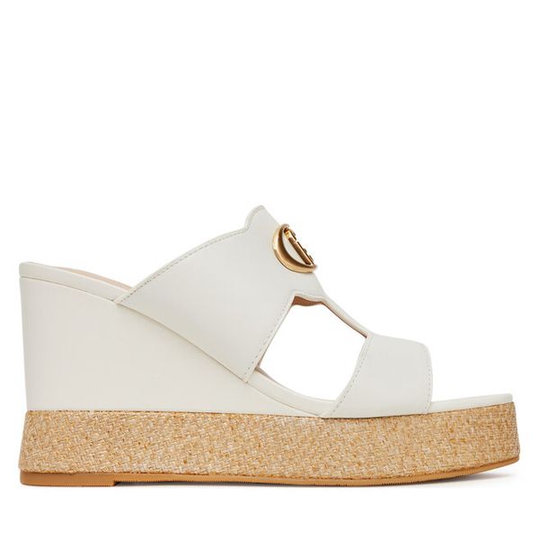 Klapki Liu Jo. Białe klapki damskie Liu Jo, bez wzorów, bez obcasa, bez zapięcia. Za 669.99 zł.