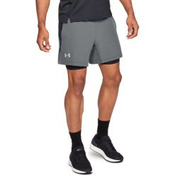 Under Armour Qualifier 2-in-1 Szorty Szary. Szare szorty męskie Under Armour, bez wzorów, z elastanu. Za 274.95 zł.