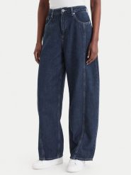 HUGO Jeansy 50567482 Granatowy Boyfriend Fit. Niebieskie jeansy damskie Hugo, bez wzorów, z bawełny. Za 549.99 zł.