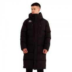 Długa kurtka William Martin Manchester Black. Czarne kurtki sportowe damskie Softee, bez wzorów, z puchu, bez ramiączek, bez kaptura, trekkingowe. Za 467.99 zł.