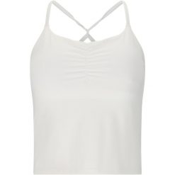 Damski tank top Athlecia Ashly. Białe topy damskie Athlecia, bez wzorów, sportowe, bez kołnierzyka, bez ramiączek. Za 219.50 zł.