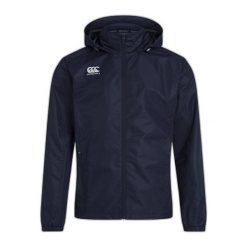 Wodoodporna kurtka zapinana na zamek błyskawiczny Canterbury Club Vaposhield. Niebieskie kurtki męskie CANTERBURY, s, bez wzorów, z materiału, bez kaptura. Za 435.00 zł.