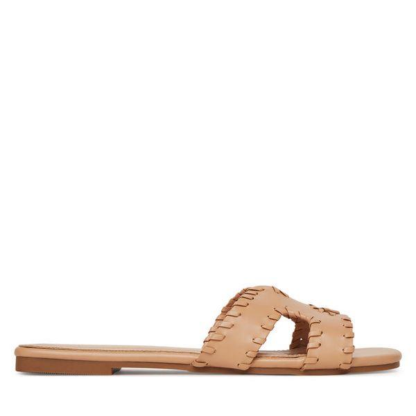 Klapki DeeZee. Brązowe klapki damskie DeeZee, bez wzorów, bez obcasa, bez zapięcia. Za 99.99 zł.