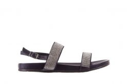 Sandały Bayla-163 17-302 Dark Ocean, Czarny, Skóra naturalna - 36. Niebieskie sandały damskie Bayla, bez wzorów, z materiału, bez obcasa, bez zapięcia. W wyprzedaży za 44.10 zł.