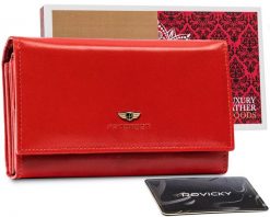 Portfel skórzany Peterson [DH] PTN 438 2-3-1-5989 R czerwony. Czerwone portfele damskie Peterson, ze skóry. Za 123.00 zł.
