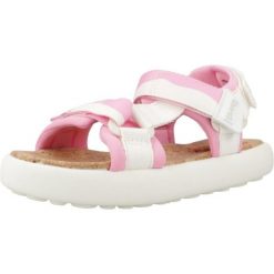 Sandały CAMPER K800579 Rose. Czerwone sandały damskie Camper, bez wzorów, z tkaniny, bez obcasa, bez zapięcia. Za 314.84 zł.