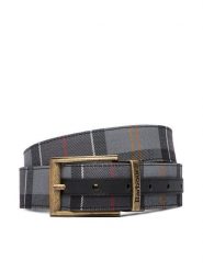 Barbour Pasek Męski Tartan MAC0364BK11 Czarny. Czarne paski męskie Barbour, ze skóry. Za 269.99 zł.