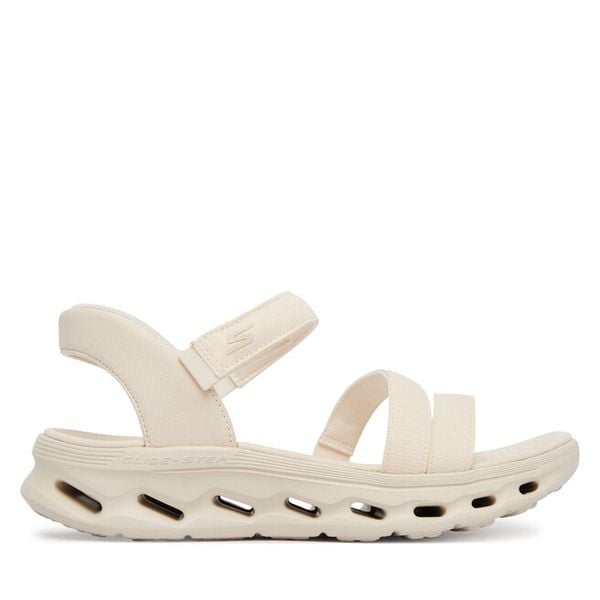 Sandały Skechers. Brązowe sandały damskie Skechers, bez wzorów, bez obcasa, na płaskiej podeszwie, bez zapięcia. Za 273.99 zł.