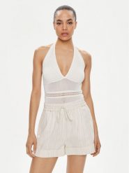 TWINSET Body 241TT3113 Biały Slim Fit. Białe body Twinset, bez wzorów, z syntetyku. Za 749.99 zł.
