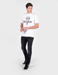 Les Hommes T-shirt "Darts" | LJT204-700P | Darts | Mężczyzna | Biały. Białe t-shirty męskie Les Hommes, m, bez wzorów, z bawełny, bez kołnierzyka, bez ramiączek. W wyprzedaży za 239.00 zł.