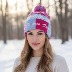 Czapka zimowa z haftem KEEZA. Czapki damskie KEEZA, na zimę, bez wzorów, sportowe. Za 58.00 zł.