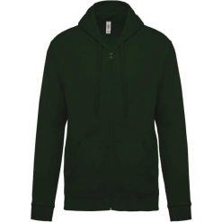 Bluza z kapturem na zamek Kariban Molleton. Zielone bluzy damskie KARIBAN, xl, bez wzorów, z bawełny, bez ramiączek, z kapturem. Za 158.50 zł.