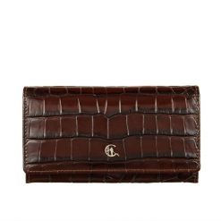 Duży portfel damski Canaletto croco PD1602s259 RFID. Brązowe portfele damskie ze skóry. Za 153.00 zł.