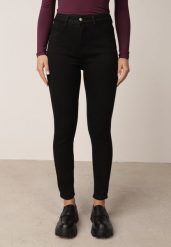 Czarne Dopasowane Jeansy z Bawełną o Kroju Skinny z Wysokim Stanem Chacinta. Czarne jeansy damskie Born2be, bez wzorów, z bawełny, casualowe, z podwyższonym stanem. Za 119.99 zł.