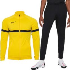 Nike Dres męski Nike Dri-FIT Academy żółto czarny. Czarne komplety dresowe męskie Nike, m, bez wzorów, z dresówki. Za 277.00 zł.