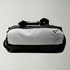 Torba na siłownię compact czarna. Czarne torby sportowe męskie Legea, bez wzorów, z materiału. Za 92.00 zł.