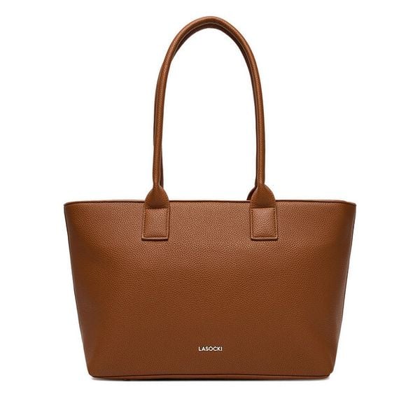 Torebka Lasocki. Brązowe shopperki damskie Lasocki, bez wzorów, bez dodatków. Za 189.99 zł.