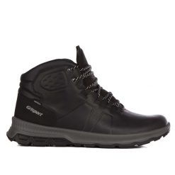 Buty trekkingowe męskie Grisport Nero Dakota. Czarne buty zimowe męskie Grisport, bez wzorów, z materiału, bez obcasa, bez zapięcia. Za 528.00 zł.