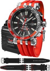 Zegarek męski Vostok Europe NH34-575A717SR czerwony. Czerwone zegarki męskie Vostok Europe, bez wzorów. Za 6,581.12 zł.