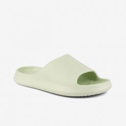 Klapki damskie Coqui matcha. Zielone klapki damskie Erima, na lato, bez wzorów, z bawełny, retro, bez obcasa, bez zapięcia. Za 131.99 zł.