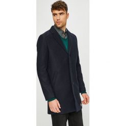 Tom Tailor Denim - Płaszcz. Niebieskie płaszcze męskie TOM TAILOR DENIM, m, bez wzorów, z bawełny, klasyczne, bez kołnierzyka, bez kaptura. W wyprzedaży za 269.90 zł.