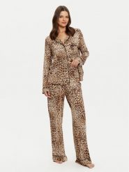 Guess Piżama O5RX08 KCIN2 Brązowy Regular Fit. Brązowe piżamy damskie Guess, z aplikacjami, bez ramiączek. Za 419.99 zł.