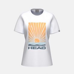 VISION Damska koszulka do sportów rakietowych. Brązowe bluzki damskie Head, z aplikacjami, sportowe, bez kołnierzyka, bez ramiączek. Za 190.00 zł.