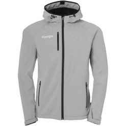 Kurtka softshell Kempa. Czarne kurtki męskie Kempa, xl, bez wzorów, z materiału, wakacyjne, z kapturem. Za 427.40 zł.