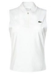 Lacoste Top PF0202 Biały Regular Fit. Białe koszulki sportowe damskie Lacoste, bez wzorów, z syntetyku, bez ramiączek, tenisowe. Za 529.99 zł.