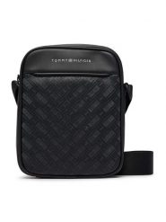 Tommy Hilfiger Saszetka Th Modern Monogram Mini Reporter AM0AM14844 Czarny. Czarne saszetki i nerki męskie Tommy Hilfiger, bez wzorów, ze skóry. Za 369.99 zł.