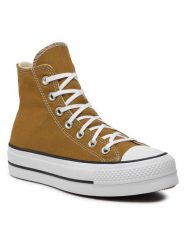 Converse Trampki Chuck Taylor All Star Lift Platform HI A07210C Brązowy. Brązowe trampki i tenisówki damskie Converse, bez wzorów, z materiału, bez zapięcia. Za 279.99 zł.