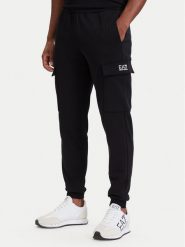 EA7 Emporio Armani Spodnie dresowe 8NPP68 PJVTZ 1200 Czarny Regular Fit. Czarne spodnie sportowe męskie EA7 Emporio Armani, l, bez wzorów, z bawełny. Za 439.99 zł.