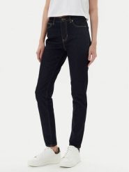 Guess Jeans Jeansy W4BA92 D5CB4 Granatowy Slim Fit. Niebieskie jeansy damskie Guess Jeans, z aplikacjami, z bawełny. Za 259.99 zł.