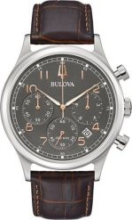 Zegarek Bulova Zegarek męski Bulova 96B356 brązowy. Brązowe zegarki męskie Bulova, bez wzorów. Za 1,763.00 zł.
