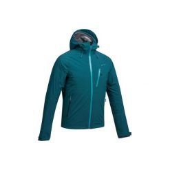 Kurtka turystyczna MH500 WTP męska. Czarne kurtki męskie QUECHUA, m, bez wzorów, z elastanu, bez kaptura. Za 299.99 zł.