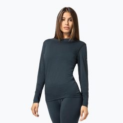 Longsleeve termoaktywny damski super.natural Tundra 175. Niebieskie bielizna sportowa damska super.natural, bez wzorów. Za 329.99 zł.