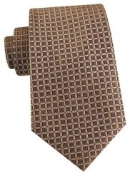 Męski Krawat - Odcień Jasnego Brązu, Drobny Wzór - Alties. Krawaty i muchy Alties, bez wzorów, z tkaniny, eleganckie. Za 55.00 zł.