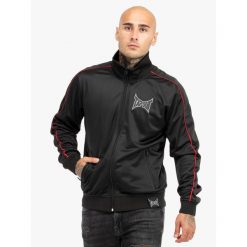Kurtka z dresu Tapout Tarziana. Czarne kurtki męskie TAPOUT, l, z aplikacjami, z dresówki, bez kaptura. Za 263.00 zł.