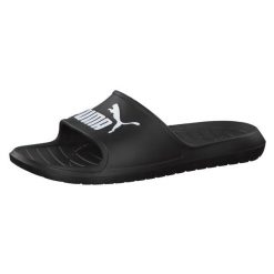 Klapki Puma Divecat v2 Puma czarne 369400 01. Czarne klapki męskie Puma, bez wzorów, z materiału, bez zapięcia. Za 133.55 zł.