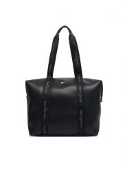 Tommy Jeans Torebka Tjw Daily Elevated Tote AW0AW19046 Czarny. Czarne shopperki damskie Tommy Jeans, bez wzorów, z jeansu, bez dodatków. Za 449.99 zł.