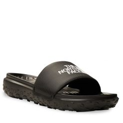 Klapki The North Face. Czarne klapki damskie The North Face, bez wzorów, bez obcasa, bez zapięcia. Za 199.99 zł.