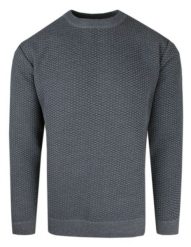 Męski Sweter - Okrągły Dekolt - Brave Soul - Grafitowy. Szare swetry męskie Brave Soul, m, bez wzorów, z poliesteru, biznesowe, bez kołnierzyka, bez ramiączek. Za 119.00 zł.