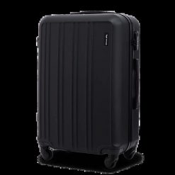 Walizka średnia Wings 24" HARRIER Black. Czarne walizki damskie Wings, bez wzorów, z materiału, średnie. Za 159.90 zł.