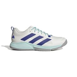 Buty halowe adidas Court Team Bounce 2.0. Białe obuwie sportowe damskie Adidas, bez wzorów, bez zapięcia, do koszykówki. W wyprzedaży za 362.55 zł.