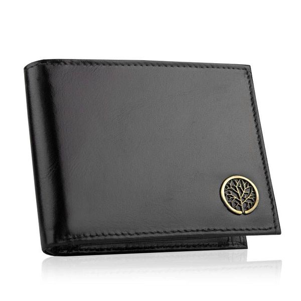 Portfel skórzany BETLEWSKI BPM-BF-61 CZARNY. Czarne portfele męskie Betlewski, bez wzorów, ze skóry. Za 119.00 zł.