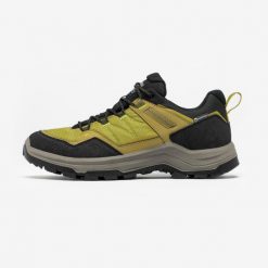 Buty turystyczne męskie Quechua MH100 wodoodporne. Brązowe buty zimowe męskie QUECHUA, bez wzorów, z syntetyku, bez obcasa, bez zapięcia. Za 229.99 zł.